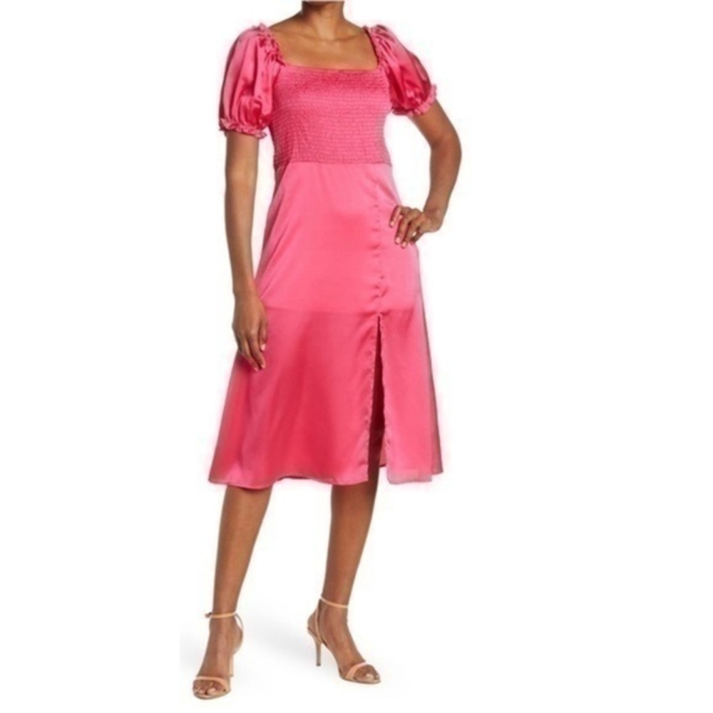 Satin Ruched Dress